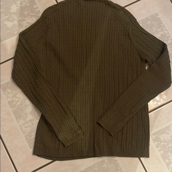 GAP Green Crew Neck Sweater Textured Knit Pullover - Picture 3 of 3